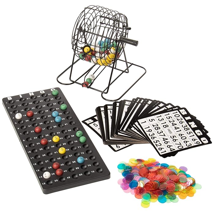 Buy Deluxe Bingo Game Bingo Set with 300 Game Chips, 50 Cards, 6 in