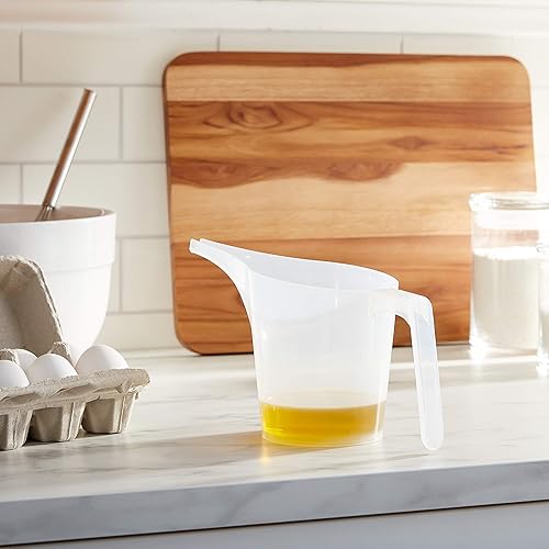 Miniatura 5 de Fox Run Taza medidora Easy Pour con boquilla de embudo, 3.5, plástico transparente