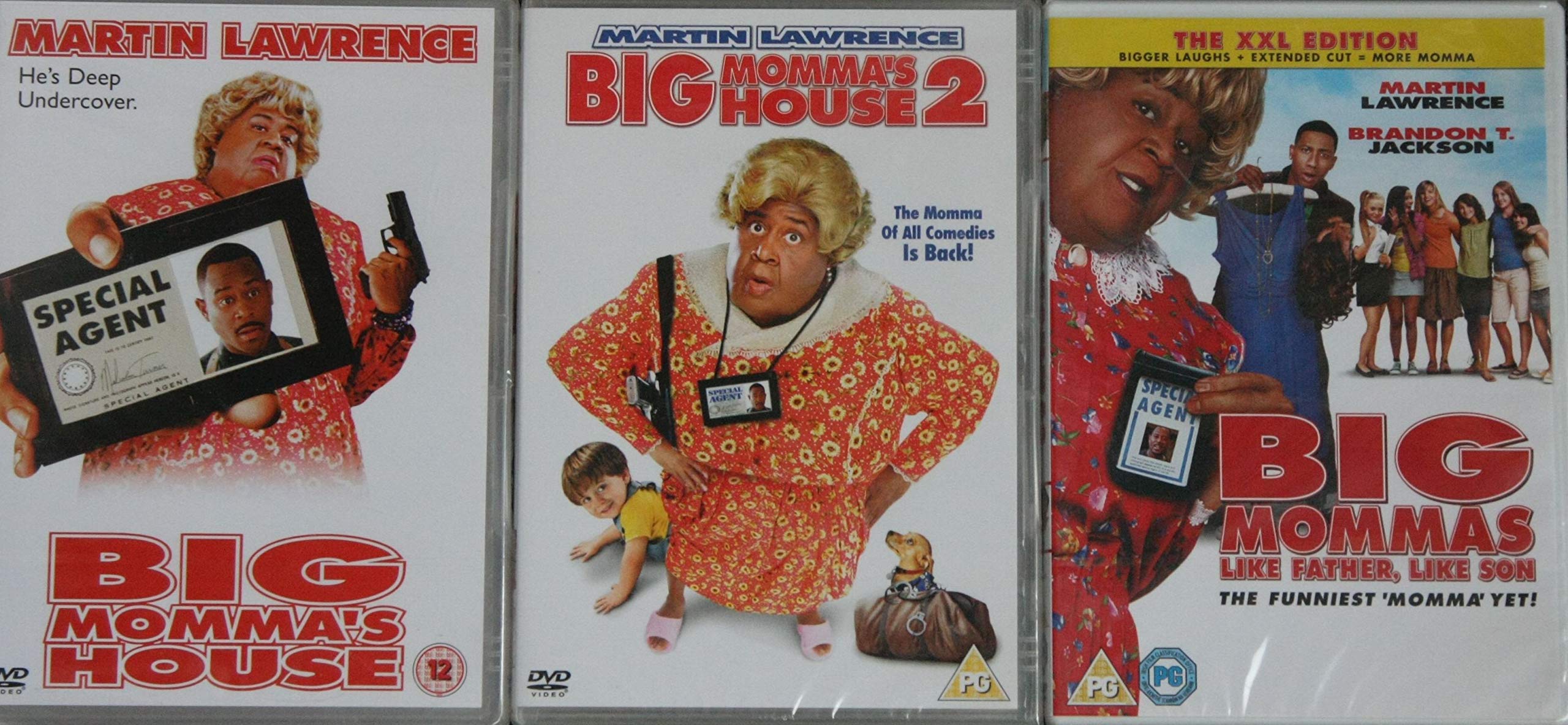 BIG MOMMA'S COMPLETE COLLECTION DVD TRILOGY: MARTIN LAWRENCE BIG MOMMAS HOUSE + PART 2 + PART 3 - LIKE FATHER LIKE SON 3 DVDS
