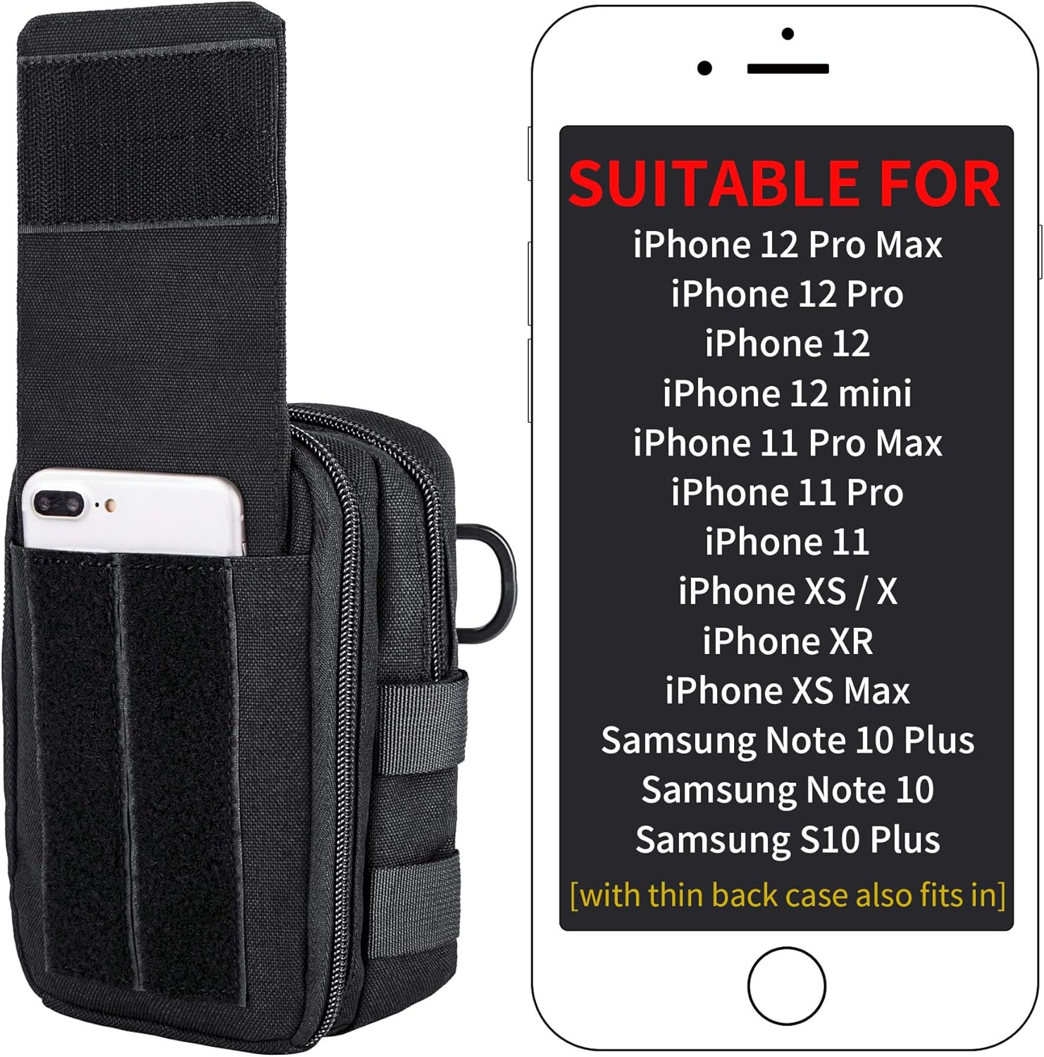 IronSeals Multipurpose Utility IFAK Pouch Tactical Molle Nylon Pouch Waist Bag Phone Holster with Detachable Strap for iPhone 13 Pro Max/13 Pro/13/12 Pro Max/12 Pro/12/12 mini/11 Pro Max/XS Max : Sports & Outdoors