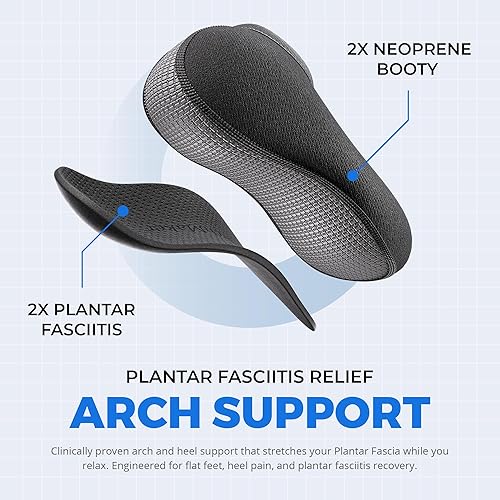 Miniatura 5 de Soporte de arco para aliviar la fascitis plantar  Soporte de tobillo facial para pies planos  Ortesis clínicamente probado botín de soporte para