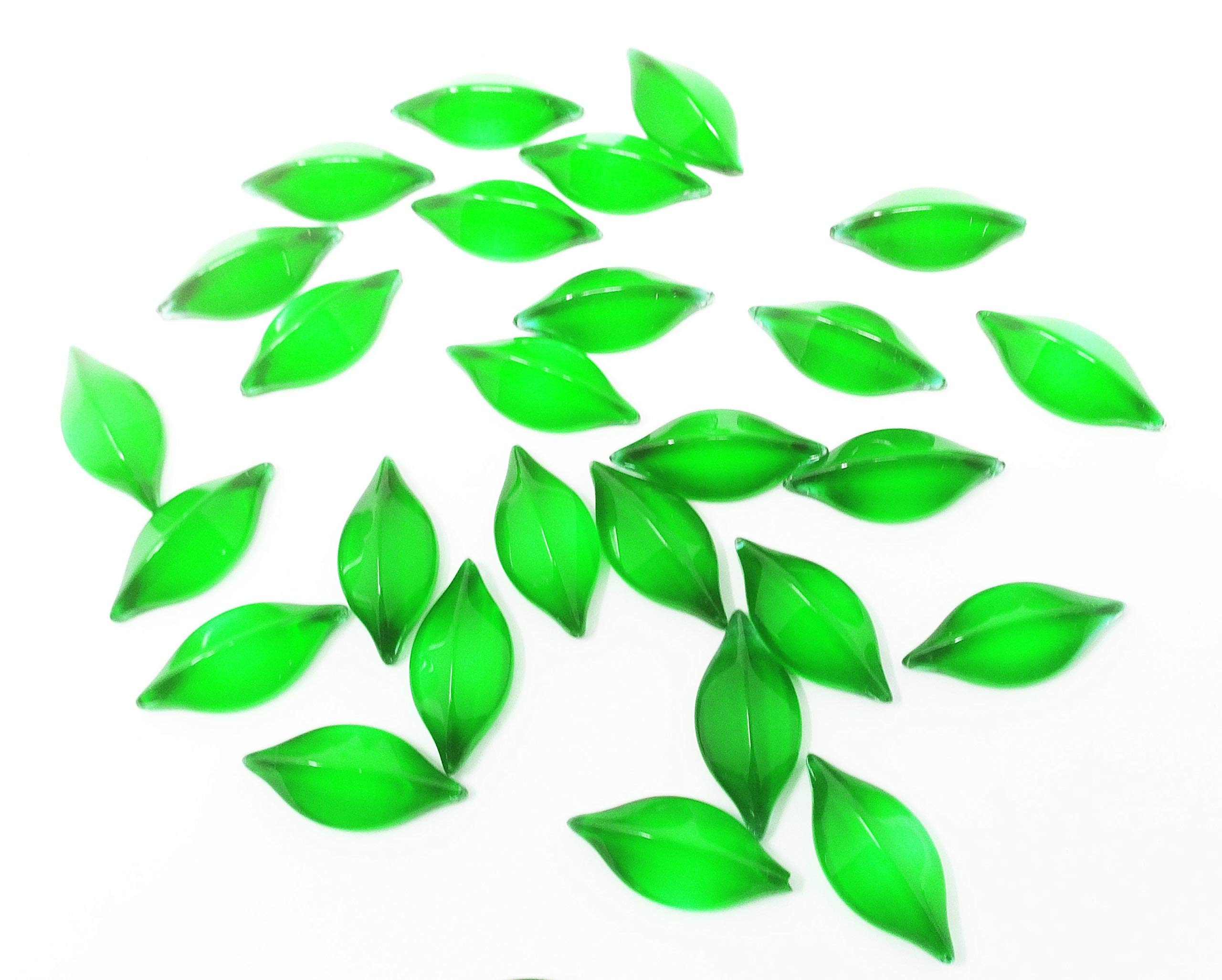 Excel Impex Flat Bottom Petal Shaped Glass Crystals, Glass Pebbles Glass Gems for Decoration, Making Crafts or Aquarium Decor(20mm x 10mm x 4mm Size)- Set of 50 | Green (B07PWBVCM8) Amazon Price History, Amazon Price Tracker