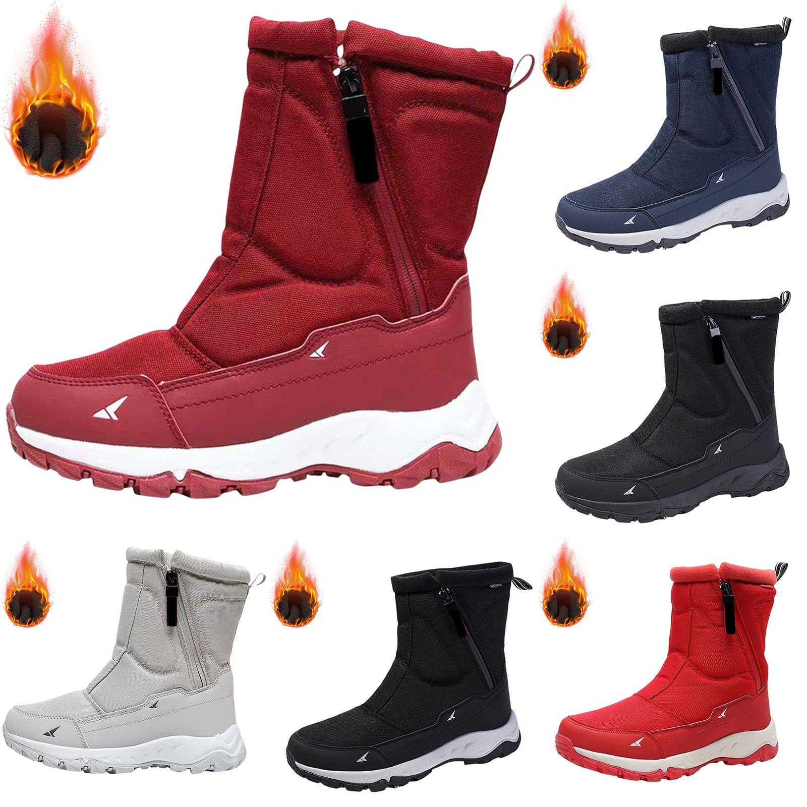 Chaussure de Ski Homme, Chaussure de Neige Homme, Botte de Neige Homme Imperméable Chaussure Neige Homme Bottes Chaudes et de Neige À la par Temps Froid Chaussures d'hiver Femme