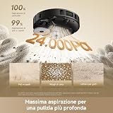 DREAME L40 Ultra A Robot Aspirapolvere e Lavapavimenti con Svuotamento Automatico della Polvere e Doppio Sistema Antigroviglio, Aspirazione da 24.000 Pa, Sollevamento dei Panni di Lavaggio da 10,5 mm - 5