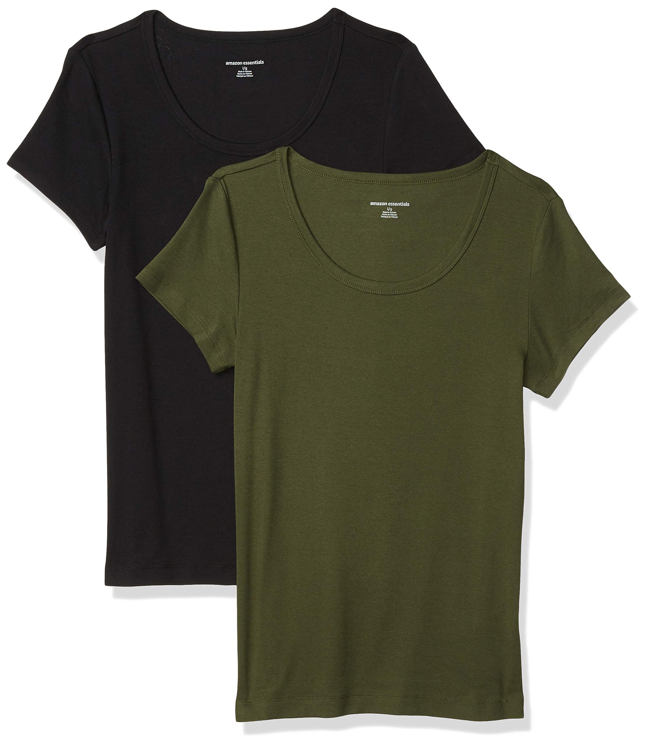 Amazon Essentials Damen Basic U-Ausschnitt T-Shirt mit Flügelärmeln aus Modal-Baumwolle, Schmaler Passform