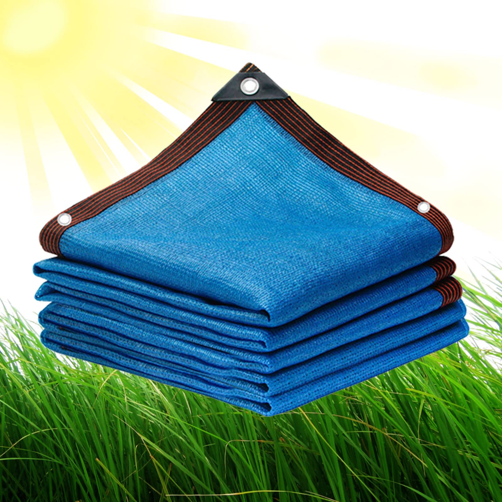 GLDYTVF Blue 90% Sunblock Shade Cloth 3x7m for Greenhouse Garden Mesh with Grommets Ideal for Patio Plant Flower Chicken Coop UV Resistant and Durable
