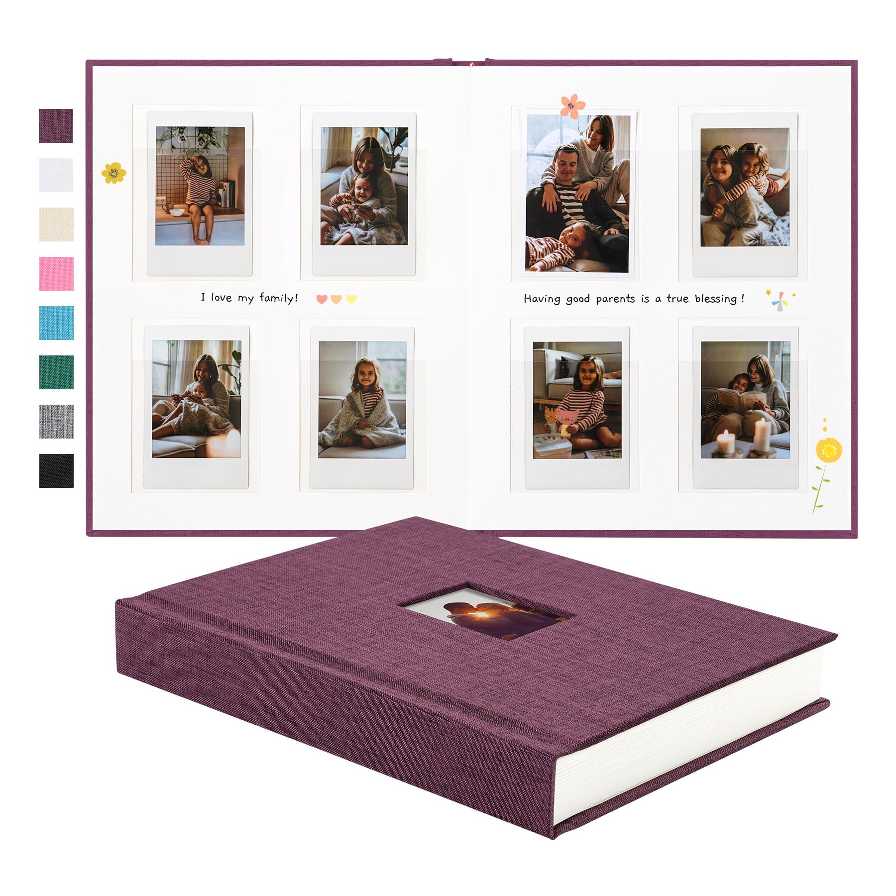 Instax mini album fotograficzny na zdjęcia 2 x 3, lniany album na zdjęcia w twardej okładce, polaroid z miejscem do pisania, album Polaroid do aparatu Fujifilm Instax Mini Instant Camera