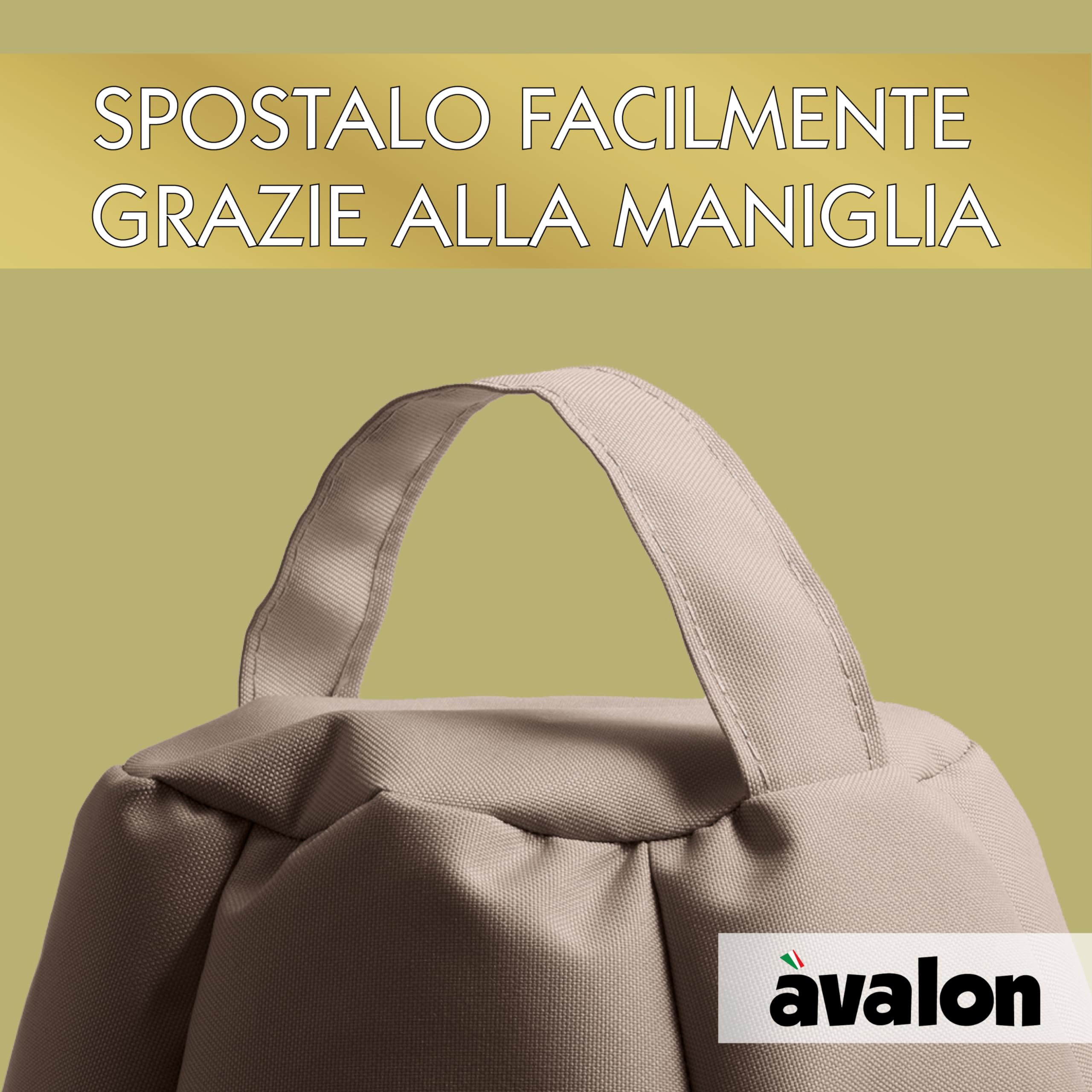 Avalon - Puff Poltrona Sacco Pera Deluxe Grande Sfoderabile, Pouf Sacco di Qualità Sartoriale, Bean Bag per Sedersi Ergonomico, Tessuto Antistrappo Impermeabile, Made in Italy(70x130cm-Petrol)