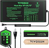 VIVOSUN 10x20.75" Seedling Heat Mat & Digital Thermostat Combo - UL/MET Certified for Fast Germination, Hydroponics & Indoor Gardening