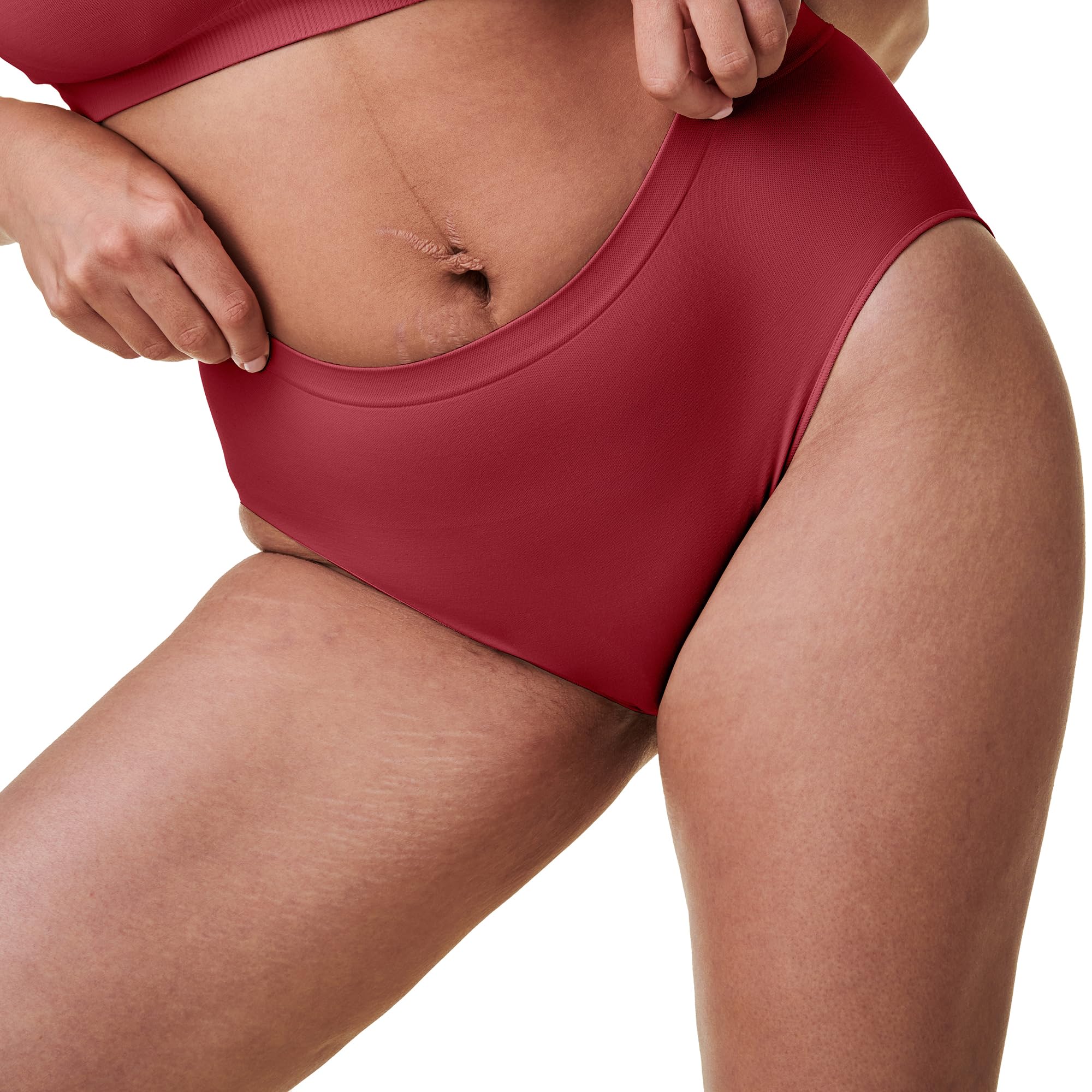 Bravado Designs Sustainable Panty | High-Rise | Seamless | Lipstick | M/L