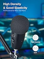 Vista 7 de InnoGear Soporte de micrófono, juego de soporte de micrófono ajustable para Blue Yeti Nano Suspension Boom Soporte de brazo de tijera con tornillo