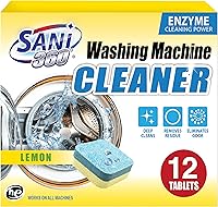 Vista 8 de SANI 360° - Tabletas limpiadoras para lavadora, paquete de 24 unidades, formuladas con enzimas, limpieza profunda y desodorización para lavadoras
