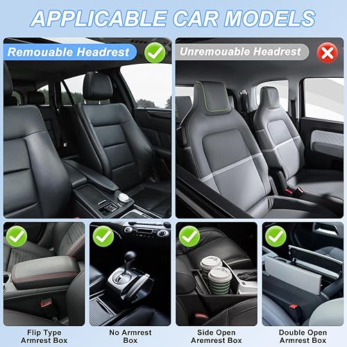 Miniatura 7 de Organizador de coche de almacenamiento entre asientos, reposacabezas de cuero de napa colgante, bolsa de almacenamiento de bolsillo, soporte para