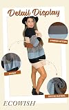 ECOWISH Long Women Sweater Cardigan Knitted Striped – Long sleeve layering piece