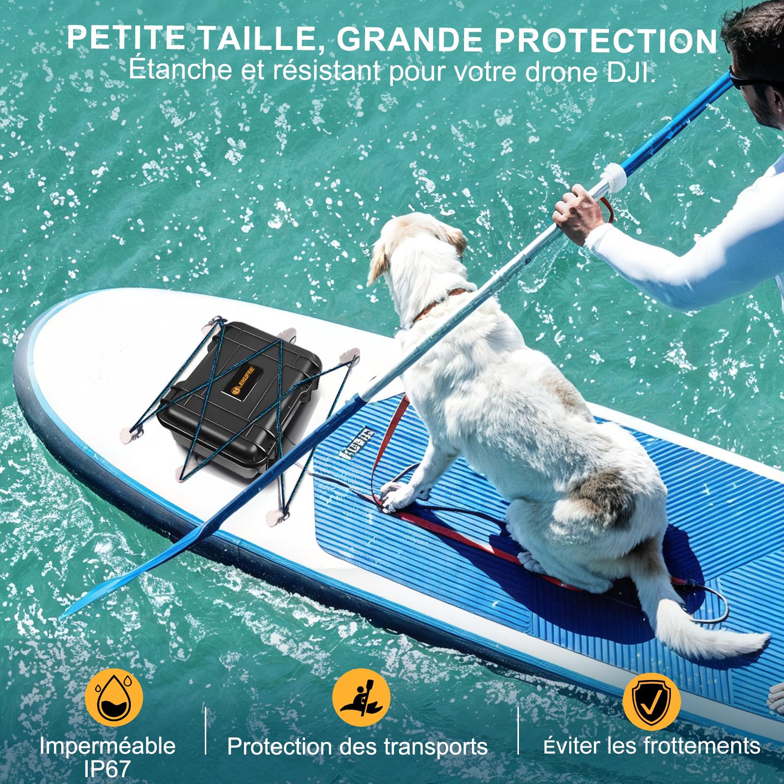 LEKUFEE Étui de Transport pour DJI Mavic Mini 2 Drone et DJI Mavic Mini 2 Drone Accessoires [Non Inclus Mavic Mini Drone, Pas Fit Mavic Mini SE/Mini 1]