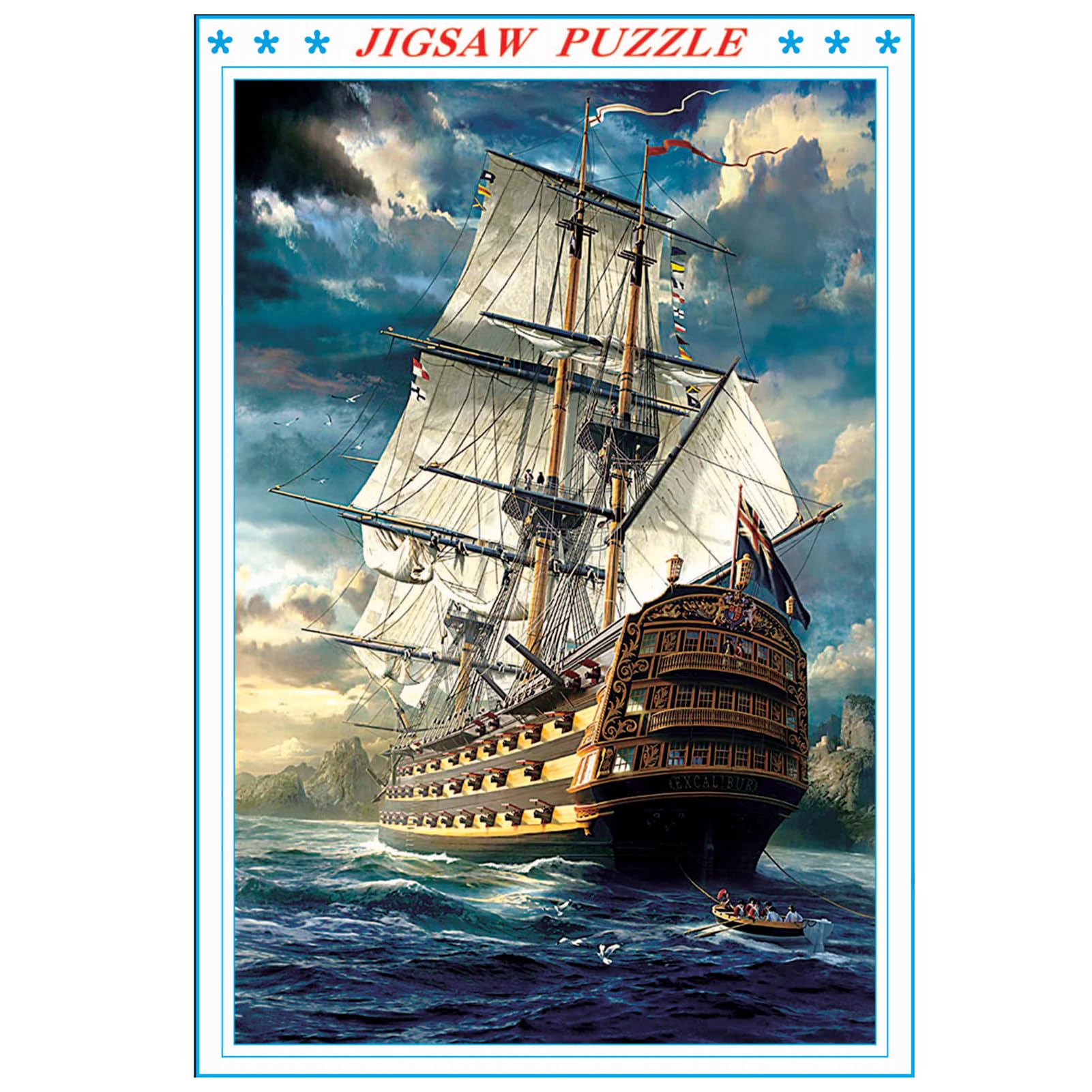 Tuzsocr Jigsaw Puzzles 1000 Pieces for Adults,Family Activity Jigsaw Puzzles Educational Games,for Adults & Kids Age 12 Years Up (Sailing Diary)