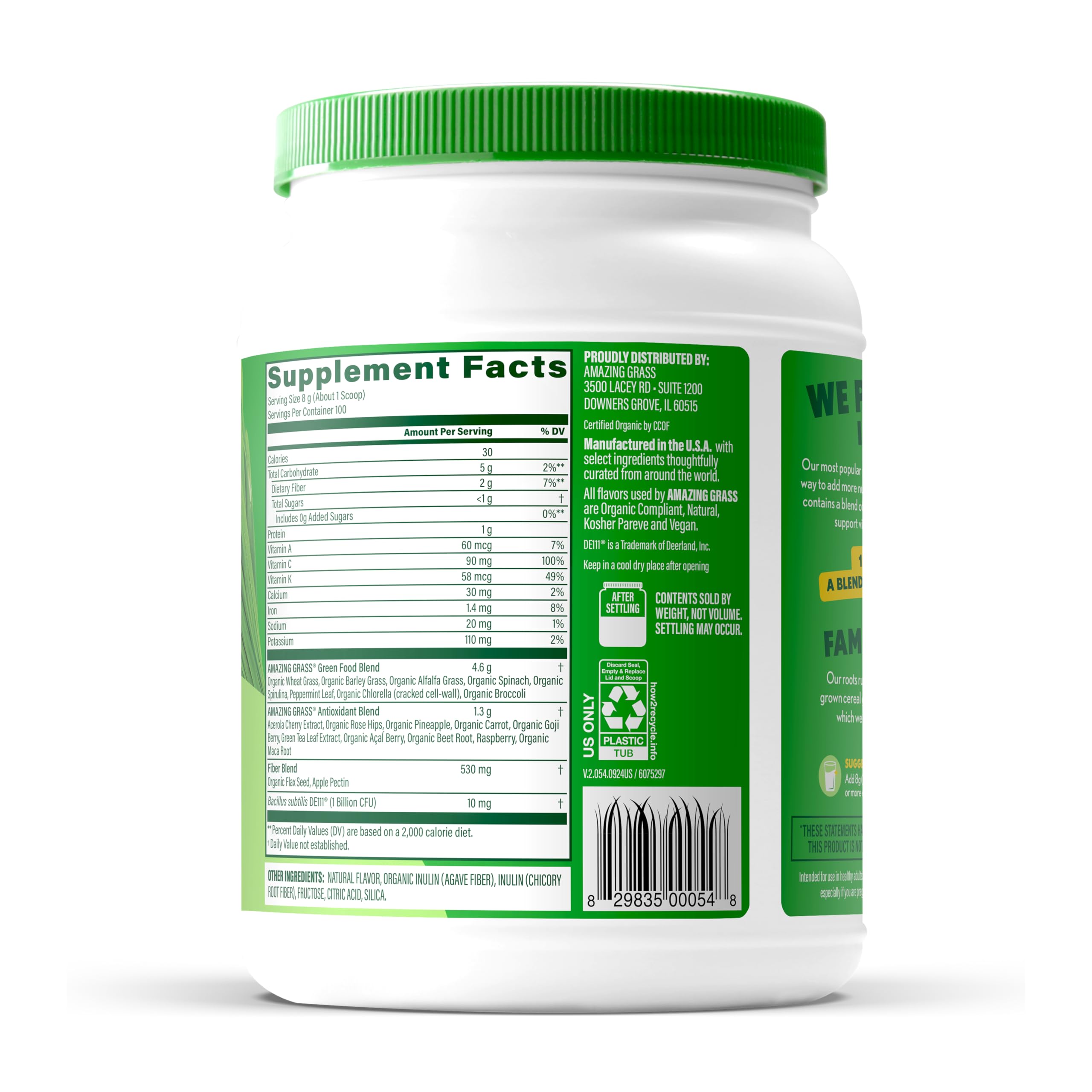 Amazing Grass Super Greens Powder, Organic, Berry, 100 Servings — Amazon image 10