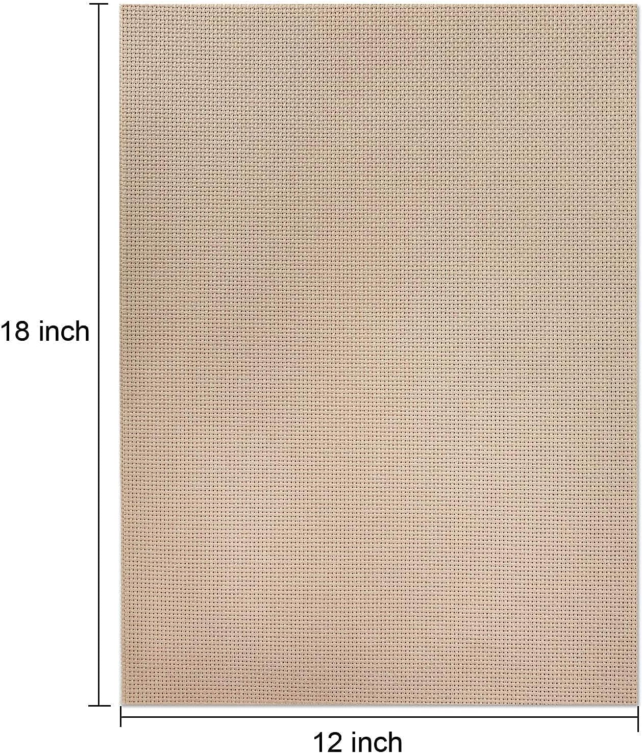 Aida Cloth 14 Count Cross Stitch Fabric Multi Colored 12×18inch