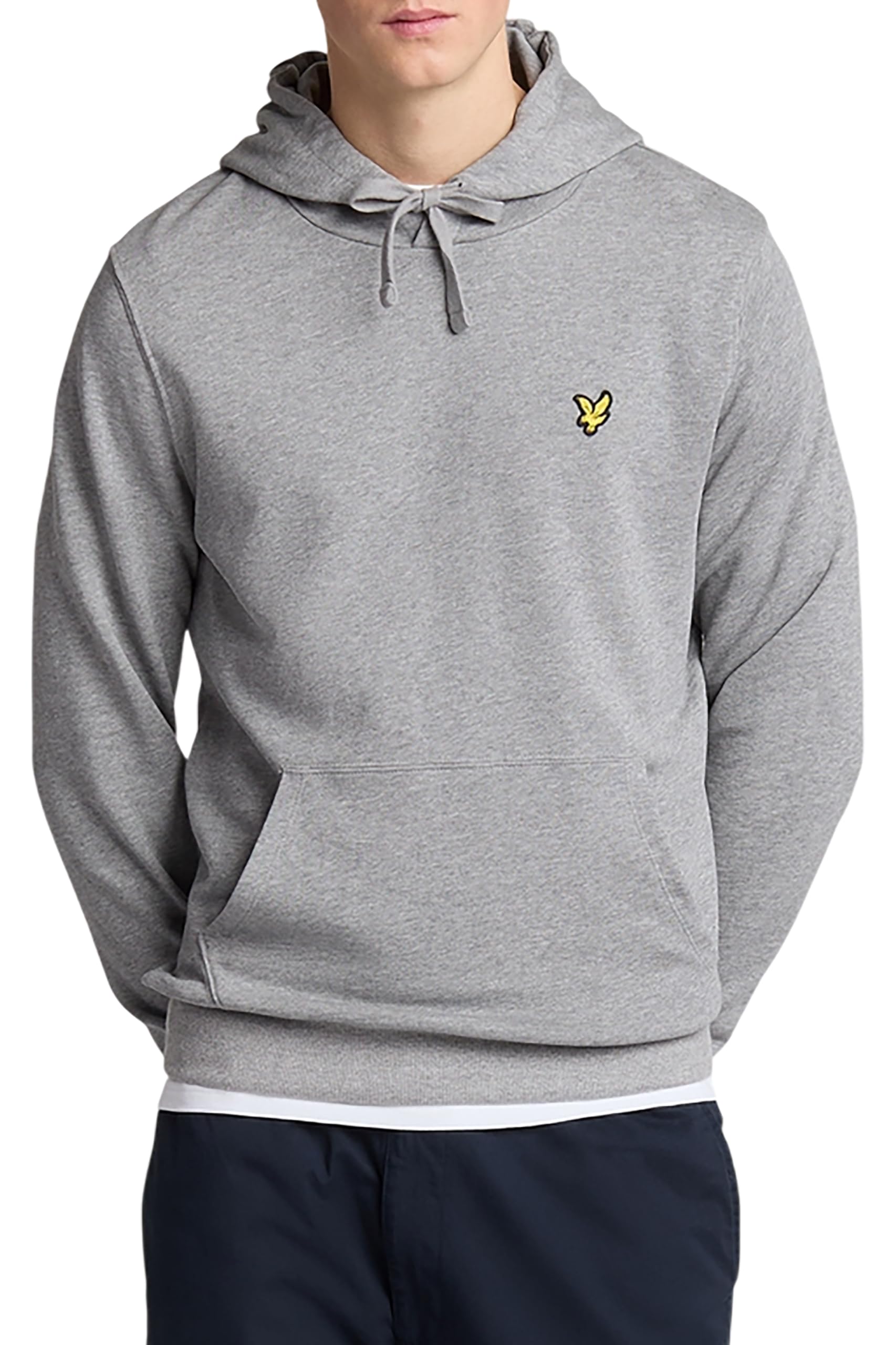 Lyle And Scott Men's Grey Loopback Cotton Hoodie  44 Xxl
