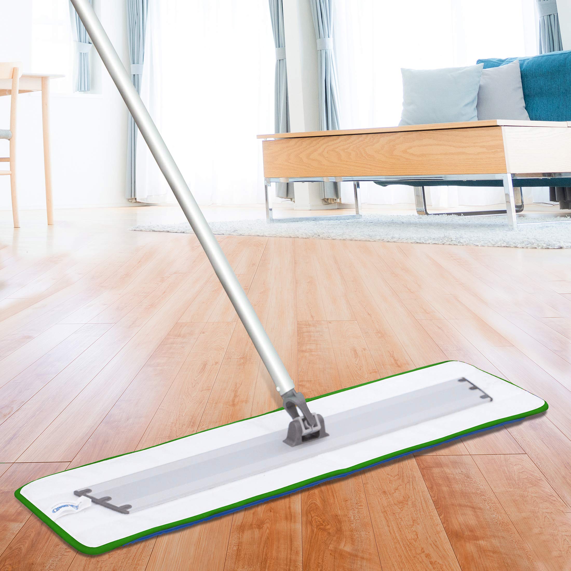 Cleanaide multiusos Mega microfibra Mop Pad 24 pulgadas Verde 6 unidades
