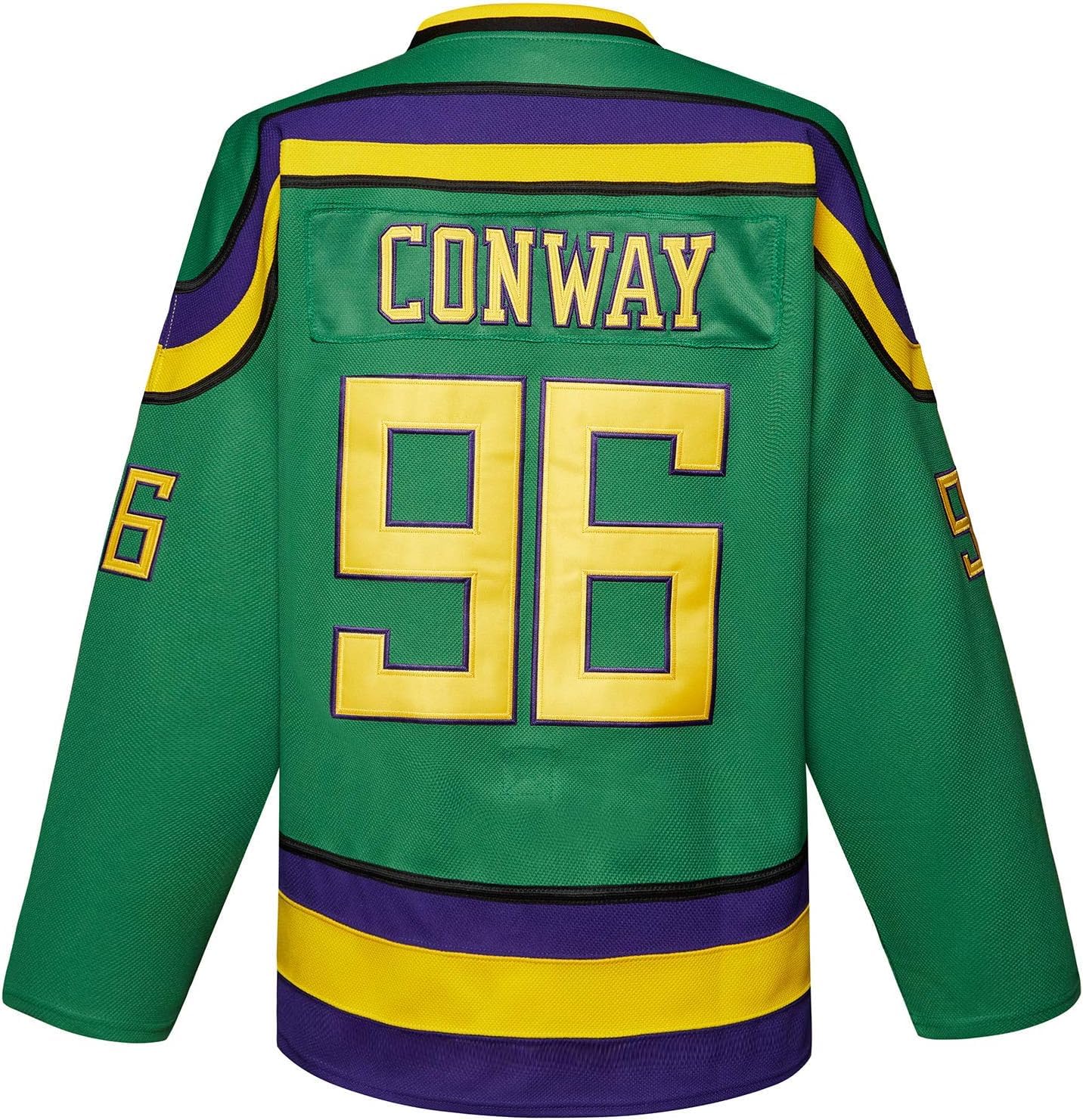 MEBRACS 96 Conway Mighty Ducks Movie Youth Ice Hockey Jersey for Kids (Green96, Small)