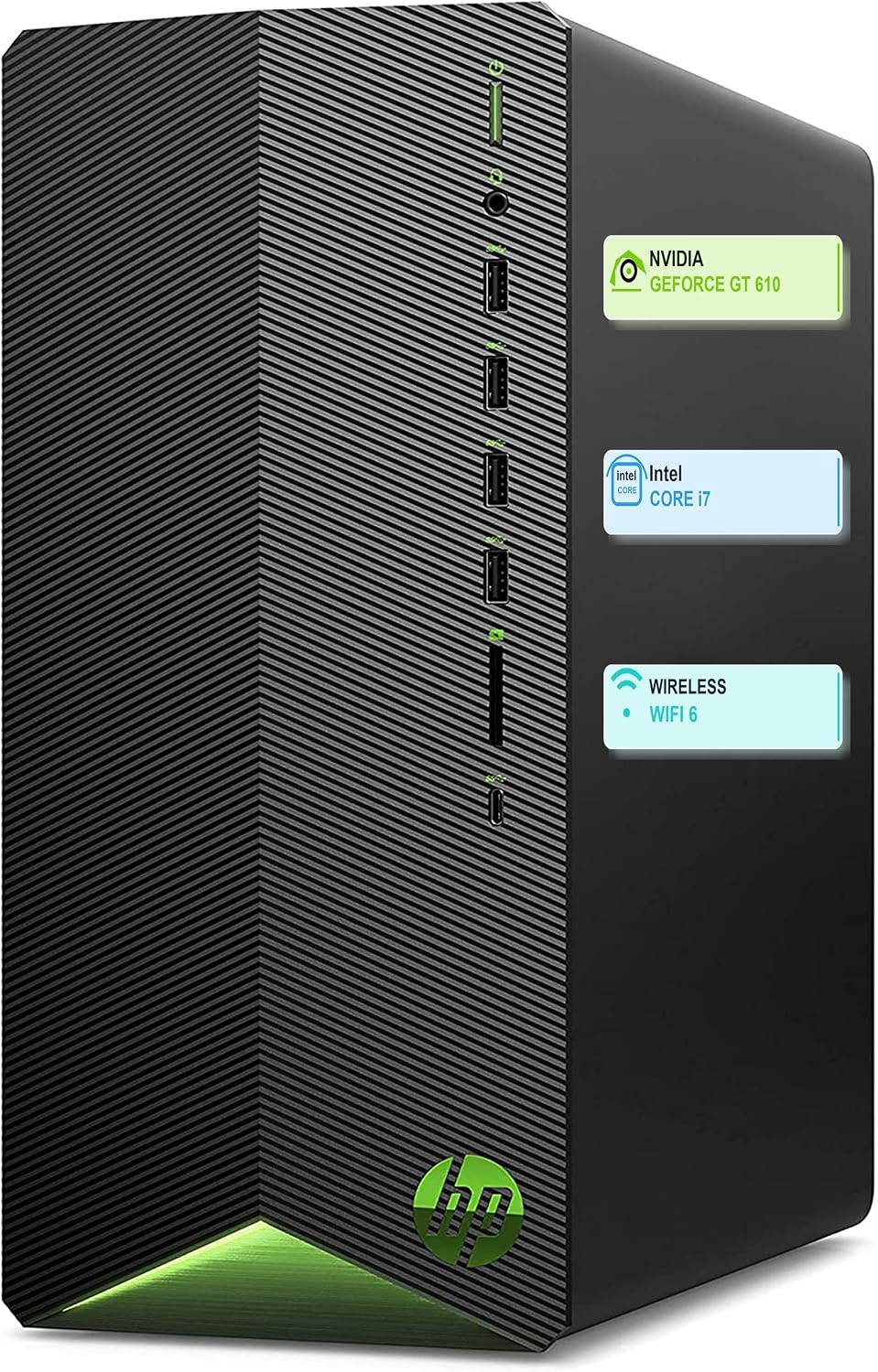 HP Pavilion Desktop Tower Computer, Intel i7-11700F, 64GB RAM, 1TB SSD