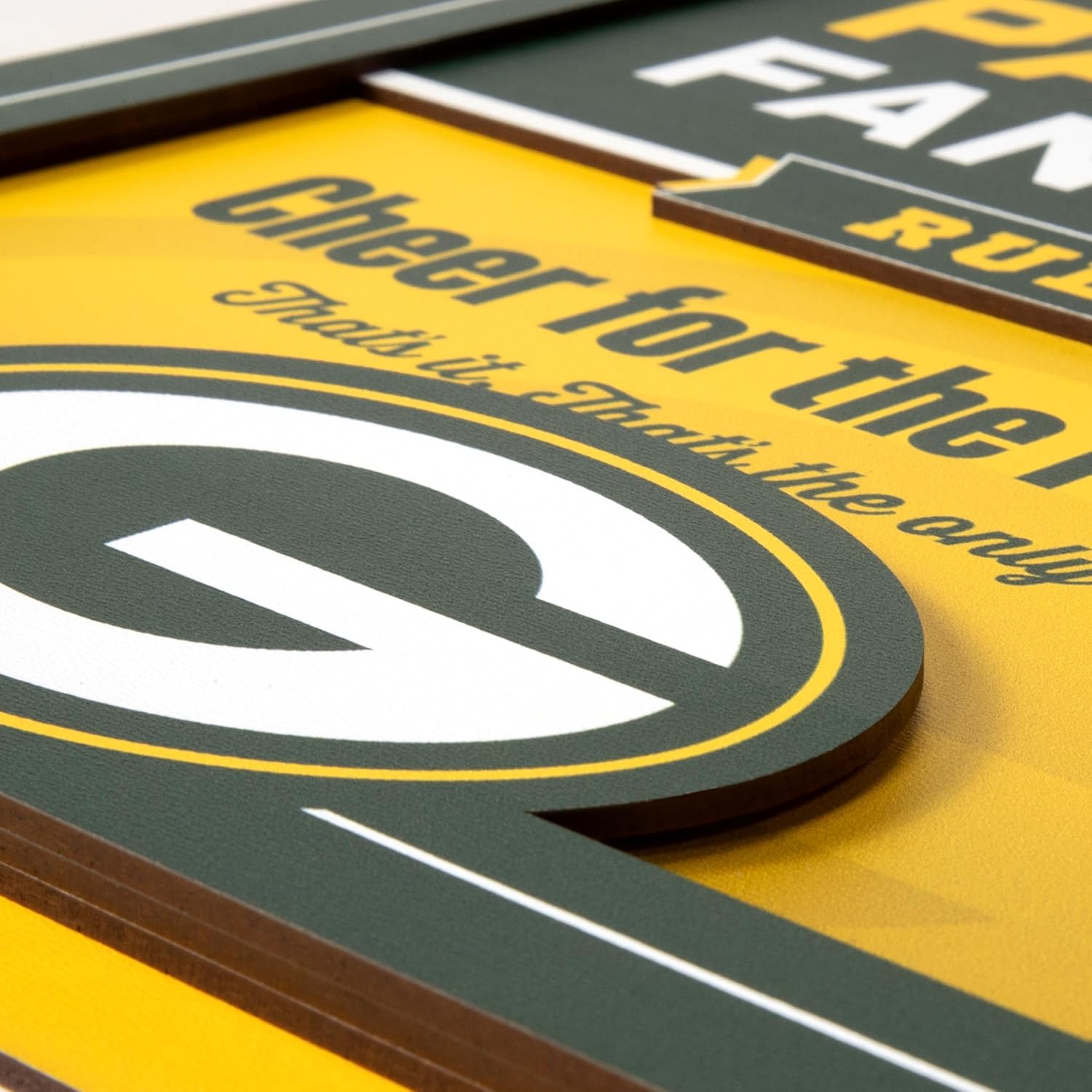 YouTheFan Officially-licensed NFL Fan Rules Wall Art, multiple layers, humorous team artwork sports fan motto, showcases funny rules, indoor decor