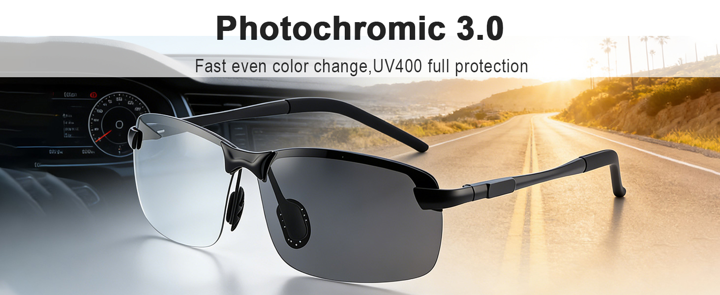 YIMI Polarized Photochromic Driving z87 Sunglasses For Men Day and