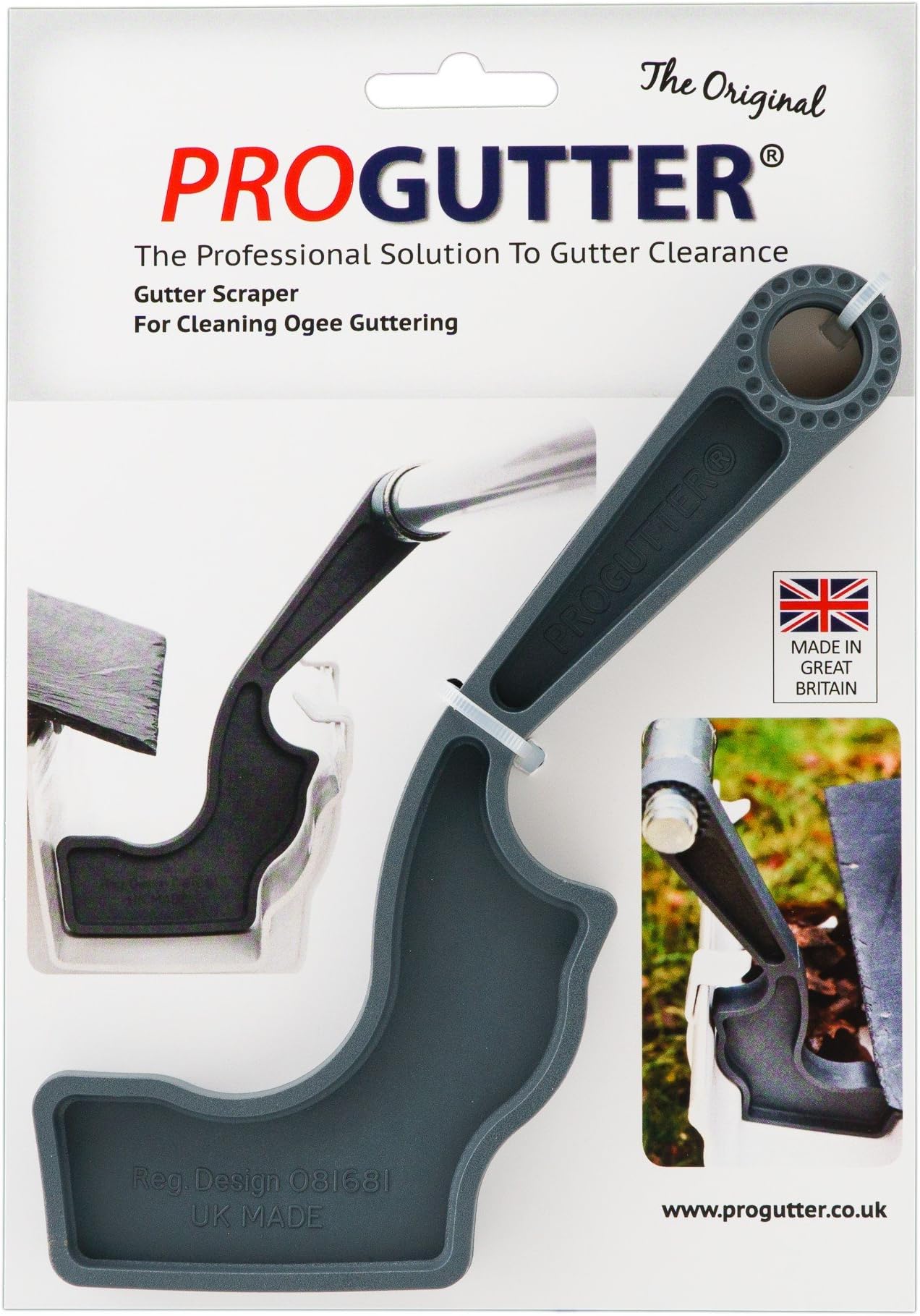 Ogee gutter cleaning scraper. The Original Scraper for removing Debris and Weeds from Ogee Gutters.