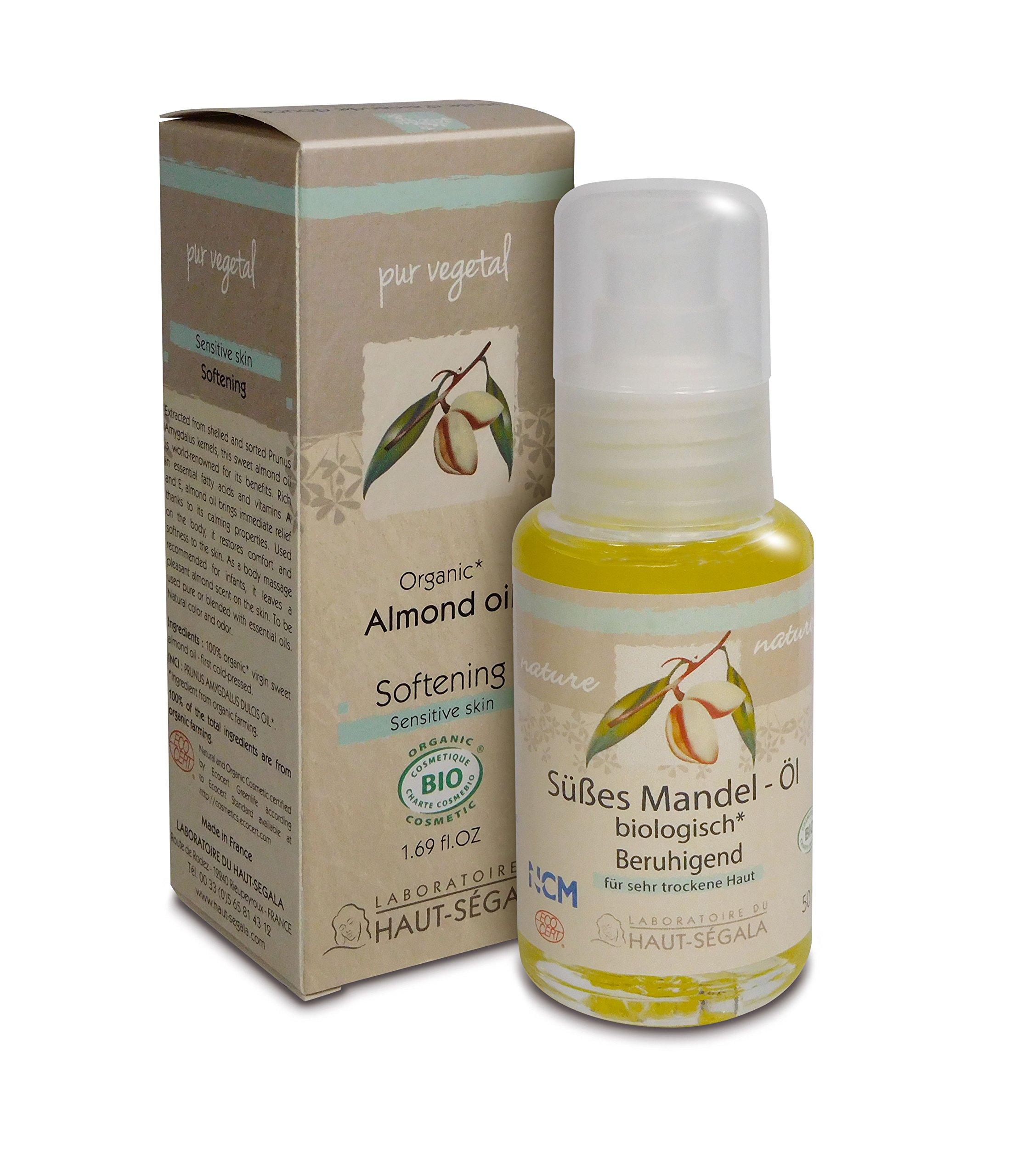 Laboratoire Du Haut-Segala Organic Virgin Sweet Almond Oil, 50 ml