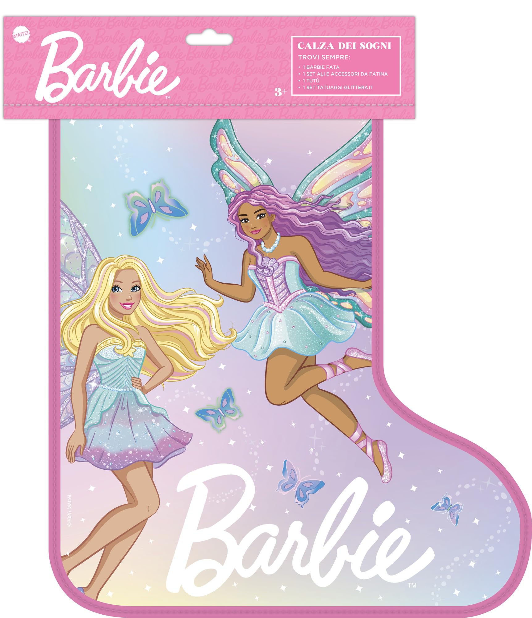 Barbie Calza sorprese 2026, Set da Fatina, Tutu de, Tatuaggi, JNB75