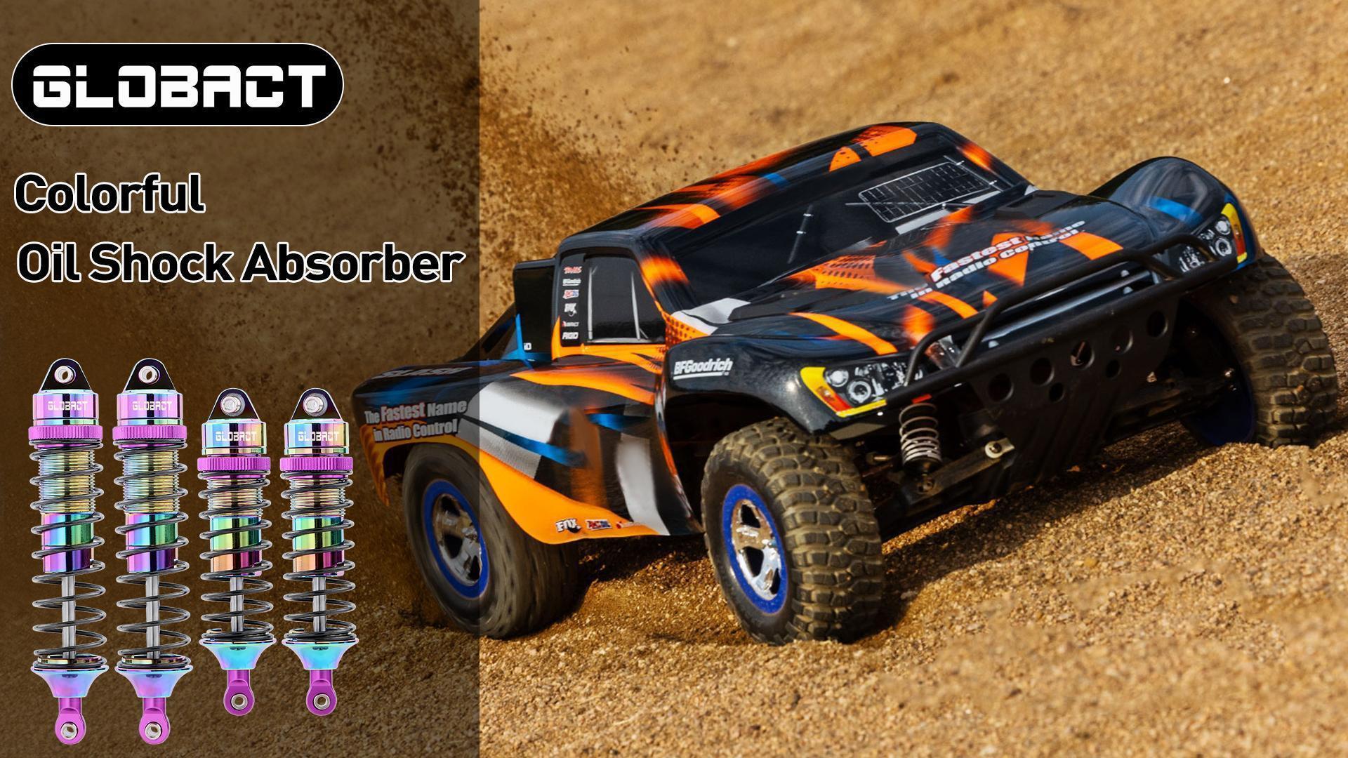カラフルショック Amazon.com: GLOBACT RC Oil Shocks Absorber Colorful RC Shock