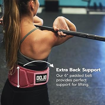 Dojo Pro-Locking Halter Kemeri - Ayarlanabilir Neopren Kemer, Jimnastik, Vücut Geliştirme, Çapraz Antrenman, Powerlifting için - Birinci Sınıf Erkek ve Kadın Sırt ve Bel Desteği, Kuvvet Antrenmanı,