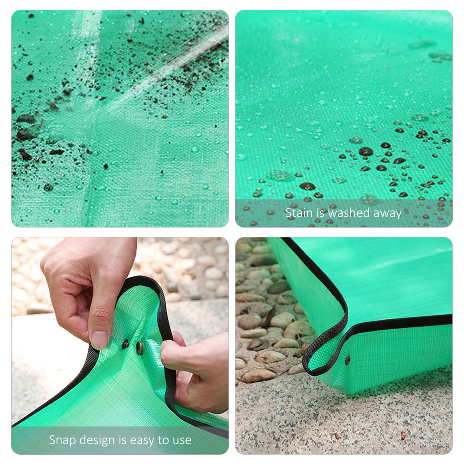 2 Stück Pflanzen Umtopf-Matten – Wasserdicht, Faltbar, 66x66cm & 100x100cm