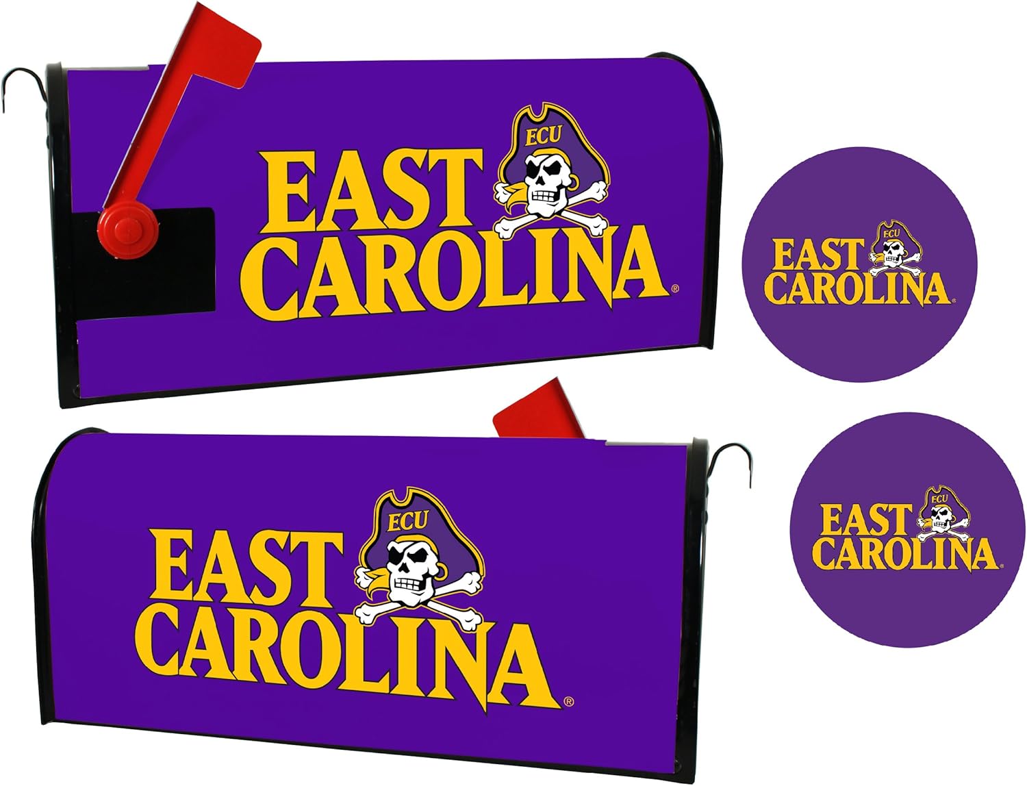 East Carolina Pirates Magnetic Mailbox Cover & Sticker Set Officially Licensed Collegiate Product