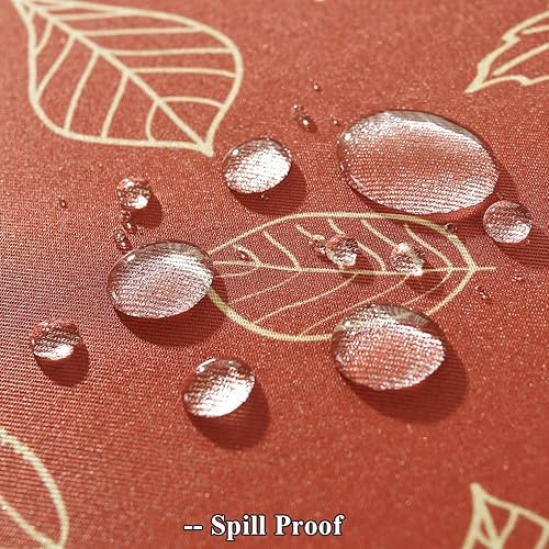 Miniatura 5 de SASTYBALE Mantel rectangular de 52 x 70 pulgadas con hojas de arce y Acción de Gracias, a prueba de derrames, antiarrugas, antideslizante, mantel de