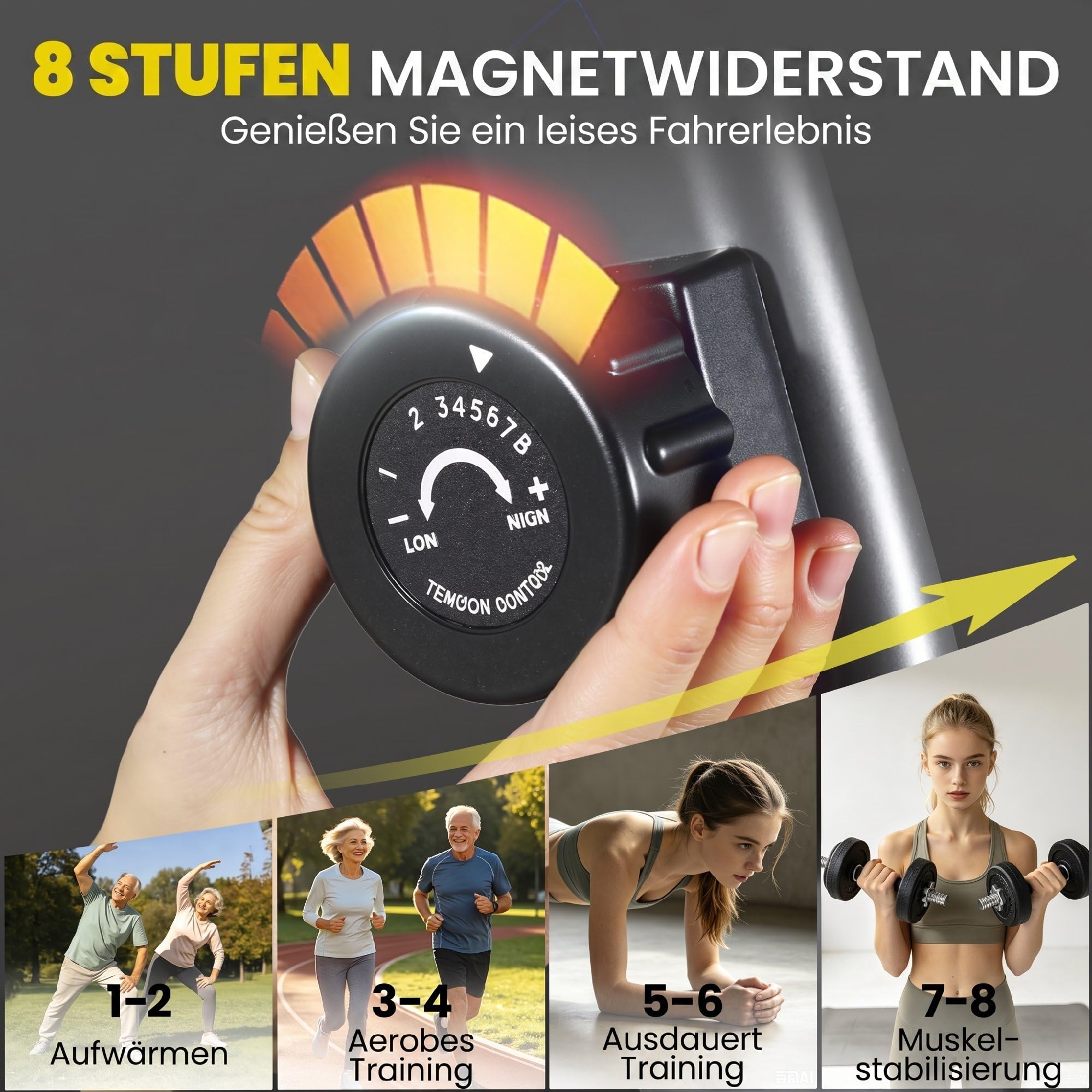 SPORTNOW Liegeergometer für Zuhause mit 8 verstellbar Widerstandsstufe Magnetbremse Pulssensor LCD-Display Senioren Leise Liegefahrrad Heimtrainer mit verstellbar Bequem Sitz Sitzergometer Bis 135kg