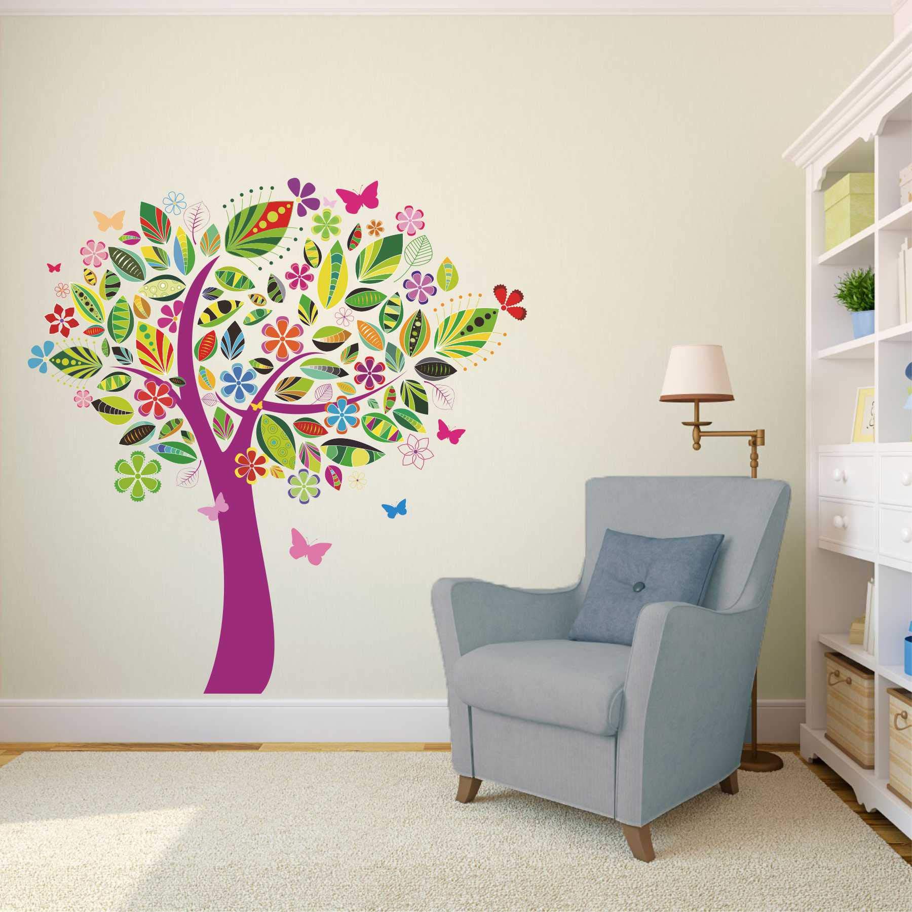 Wall Attraction Colorful Tree Wall Sticker Wallpaper decoration Size - 23X25inch (B0867LLHX5) Amazon Price History, Amazon Price Tracker