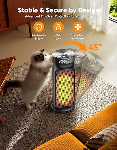 Miniatura 5 de Calentador de espacio PTC de 1500 W con control remoto