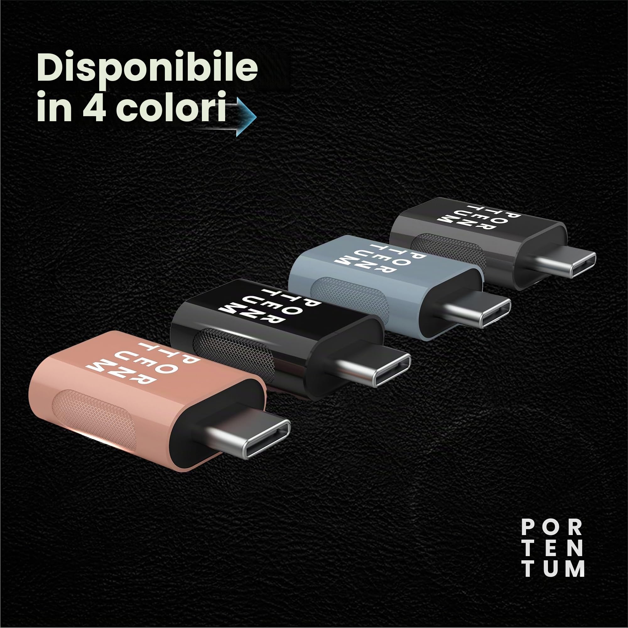 PORTENTUM Adattatore USB C a USB 3.0 OTG 10 Gb Zinco