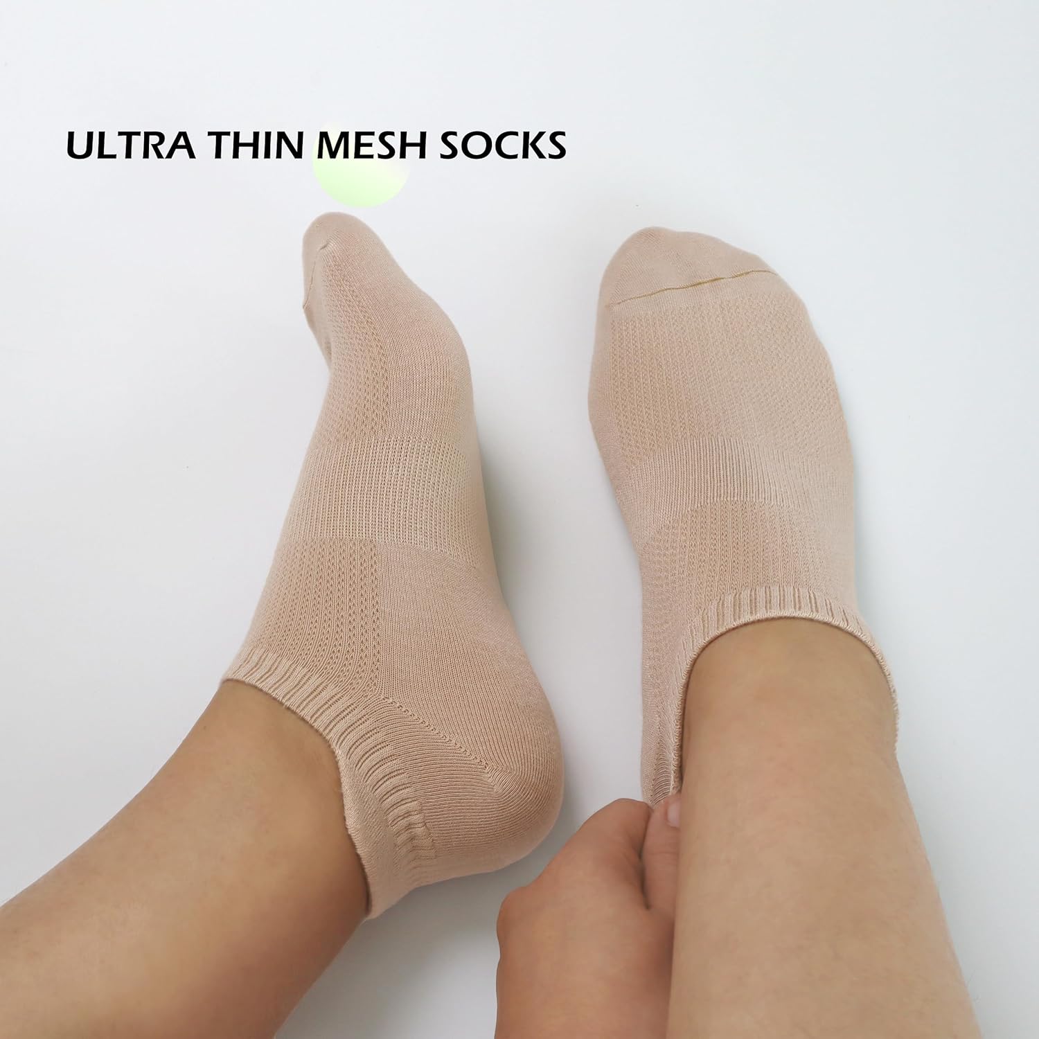 SERISIMPLE Women Ultra Thin Socks Viscose Bamboo Low Cut No Show Ventilating Ankle Anti Odor Arch Support Mesh Socks 5 Pairs - Image 5