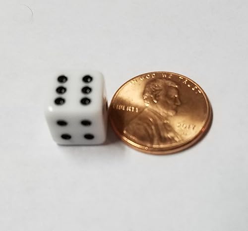 Miniatura 3 de 20 dados blancos y negros de 0.394 in con puntos