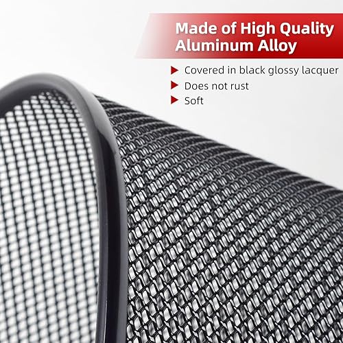 Miniatura 47 de AggAuto Inserto de malla compatible con Jeep Wrangler JK JKU 2007-2018, rejilla frontal de metal de aleación de aluminio negro para accesorios