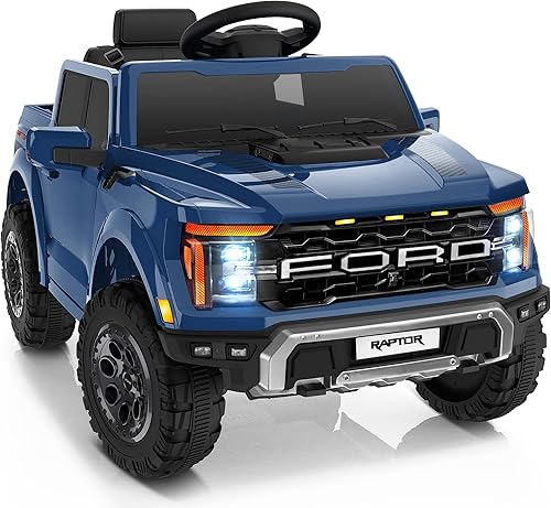 Miniatura 11 de First Ride On Ford F-150 Raptor con Licencia de 12V - Juguete de Montar para Niños, Camioneta de Montar con Control Remoto para Padres, Auto