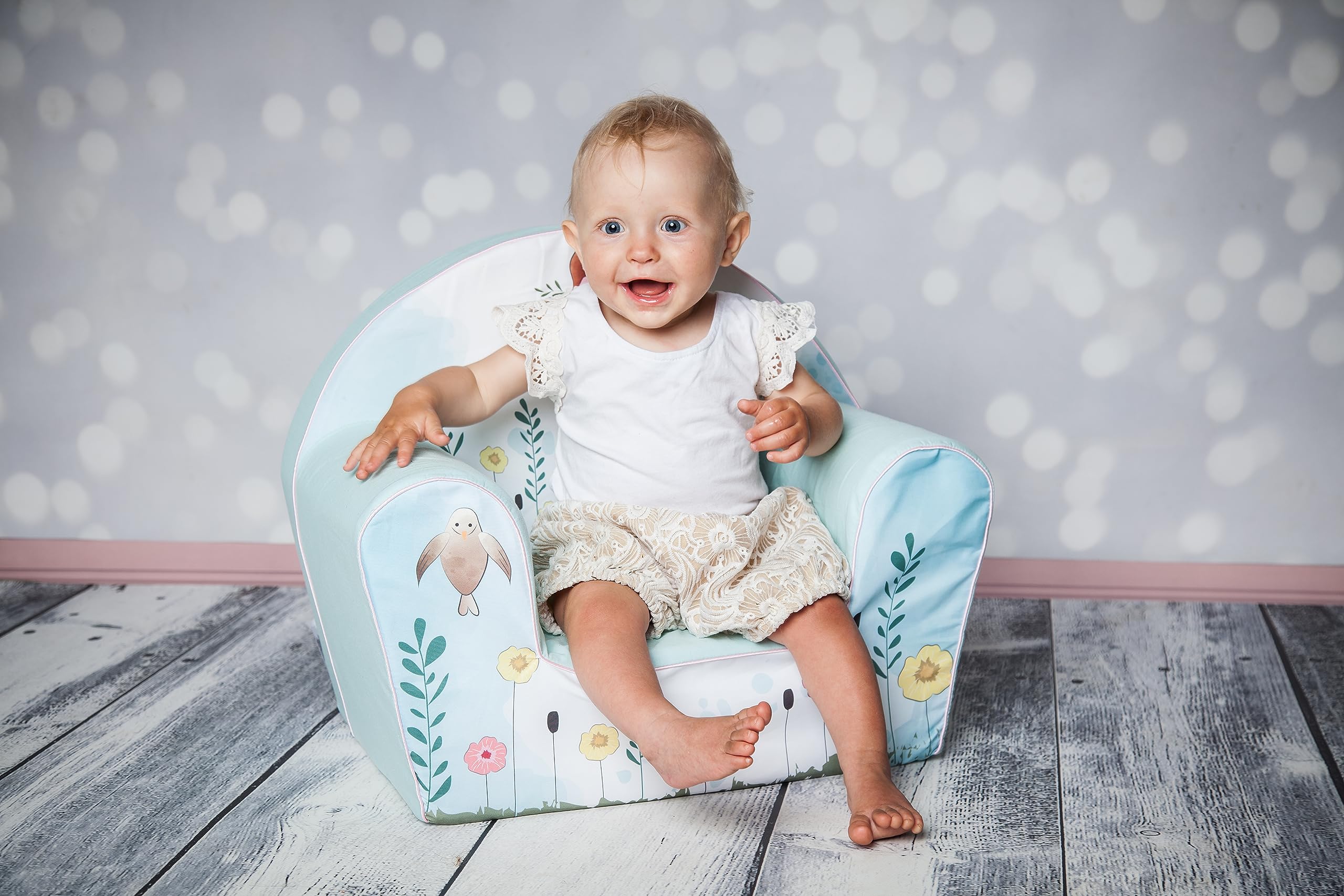 Knorrtoys Fawn Sillón Infantil Estable Algodón Turquesa
