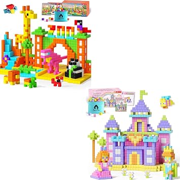 VigorFun 65 PCS Magnetic Blocks Set Bright Color & 65PCS Magnetic Blocks Set Macaron Color