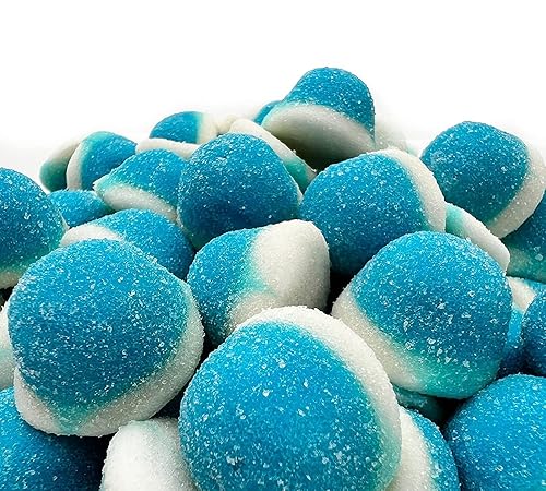 Miniatura 2 de The Nutty Fruit House Pufflettes Gummy Bites Candy (azul frambuesa y blanco, 1 libra (paquete de 1))