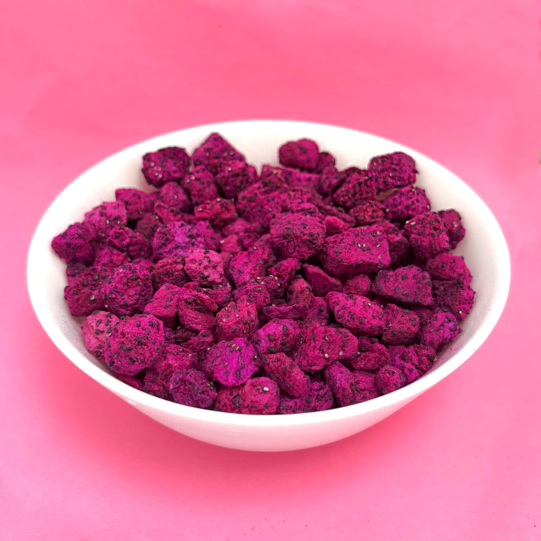 Fruta del Dragón Liofilizada en Trozos 100g - Pitaya Roja Premium - Snack Natural Tropical para Smoothies, Repostería y Cócteles - Sin Azúcar Añadido, Vegano