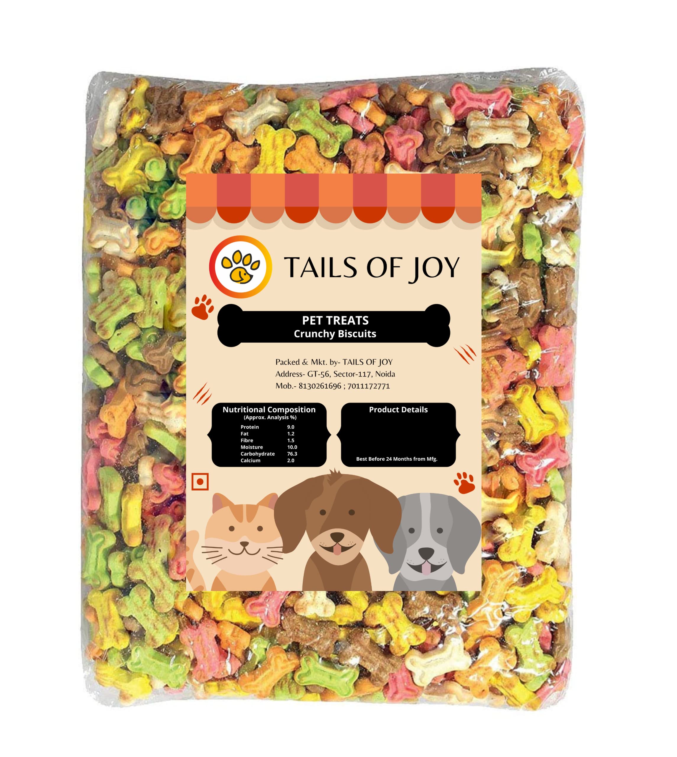 Tails of Joy Mix Flavour Dog Biscuits - Chicken, Veg, and Milky for Puppies Size - 1kg (B0BWTMT2HV) Amazon Price History, Amazon Price Tracker