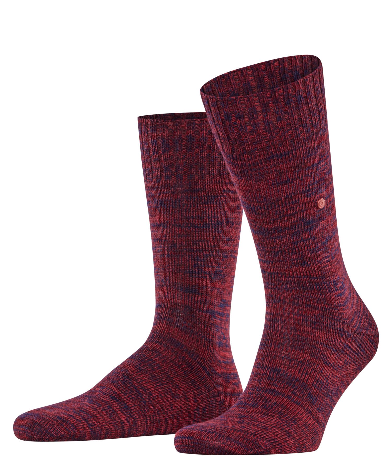 Burlington Men's Knitting Hill M So Wool Cotton Patterned 1 Pair Socks, Red Claret 8435, 6.5-11